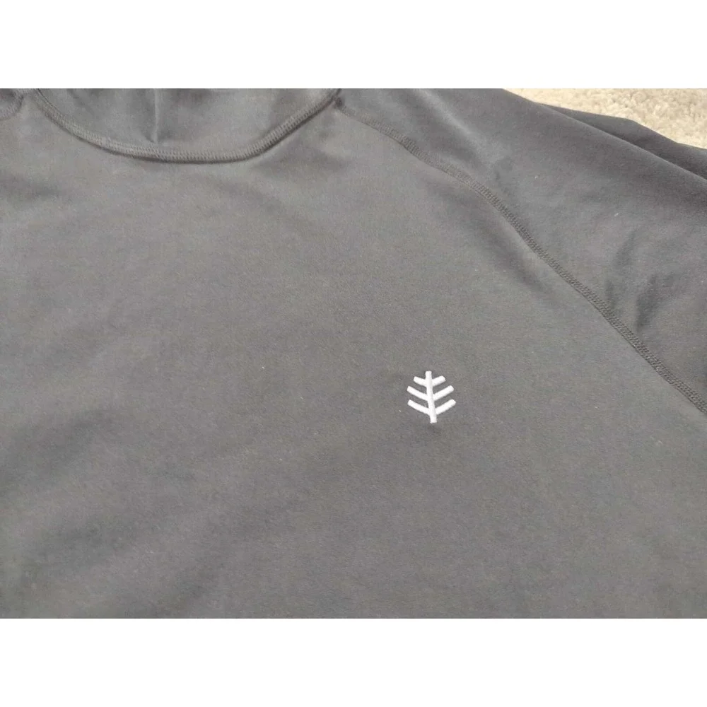 Coolibar Rash Guard Mens Large‎ Black UPF 50+ UV Protection Summer Swimwear